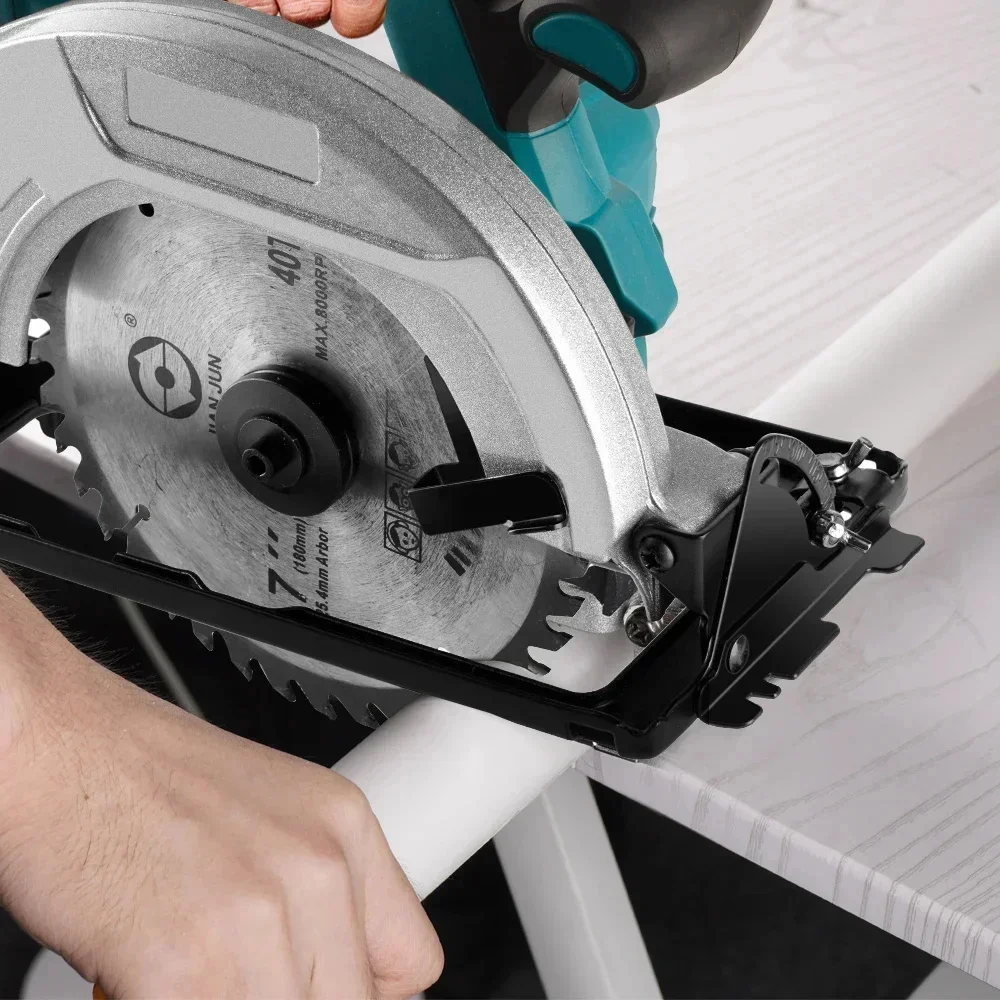 7Inch Brushless Electric Circular Saw Adjustable Angle With 3 Blade Cordless Multifunctional Cutting Tool For Makita