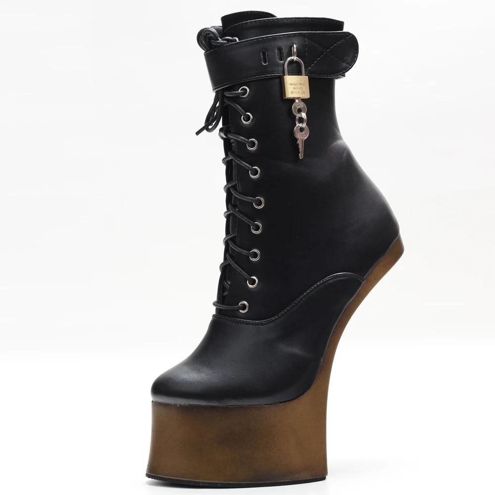 7inch High Heel Fancy Ponyplay Bootfetish Ankle Platform Boots