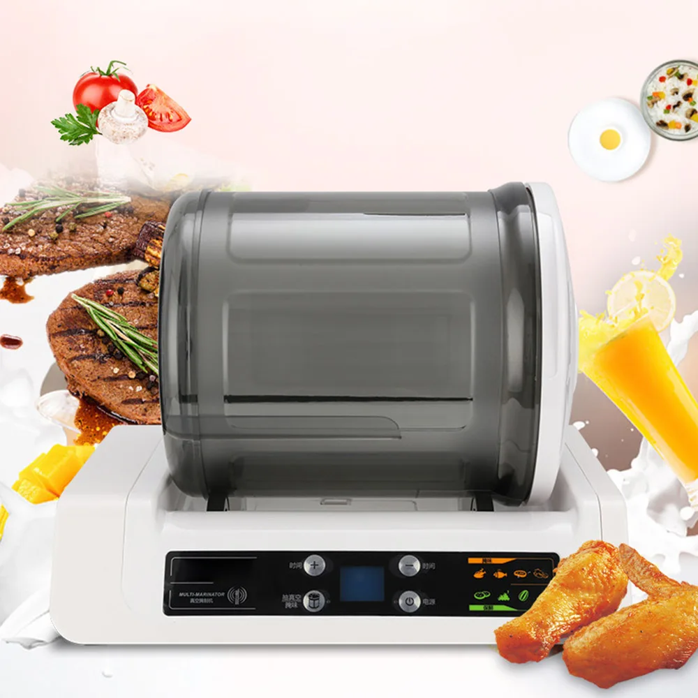 7L Electric Meat Marinated Machine Vacuum Food Pickling Machine Household Vacuum Commercial Meat/Fried Chicken Marinator