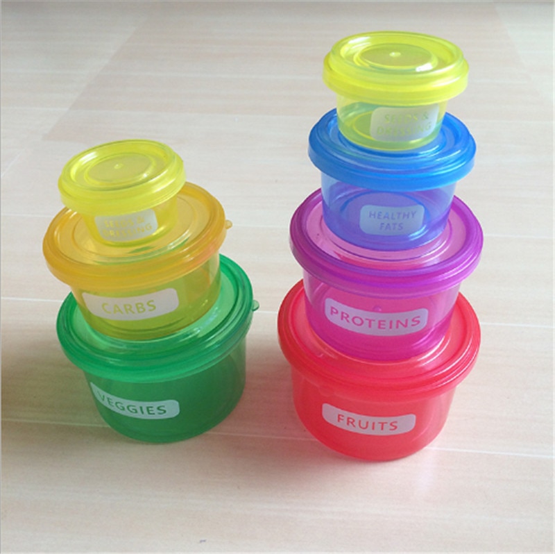 7pcs Food Containers Meal Portion Prep