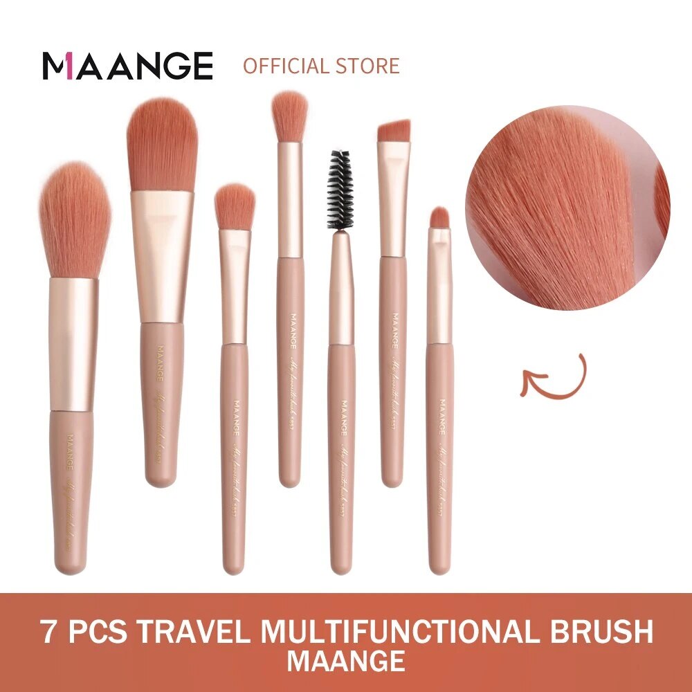 7pcs Makeup Brushes Set Soft Hair Face Powder Highlight Eye Shadow Brush Beginner Pink 7pcs Makeup Brushes Set Soft Hair Face Powder Highlight Eye Shadow Brush Beginner Pink