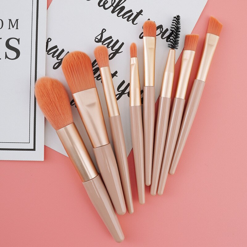 7pcs Makeup Brushes Set Soft Hair Face Powder Highlight Eye Shadow Brush Beginner Pink 7pcs Makeup Brushes Set Soft Hair Face Powder Highlight Eye Shadow Brush Beginner Pink