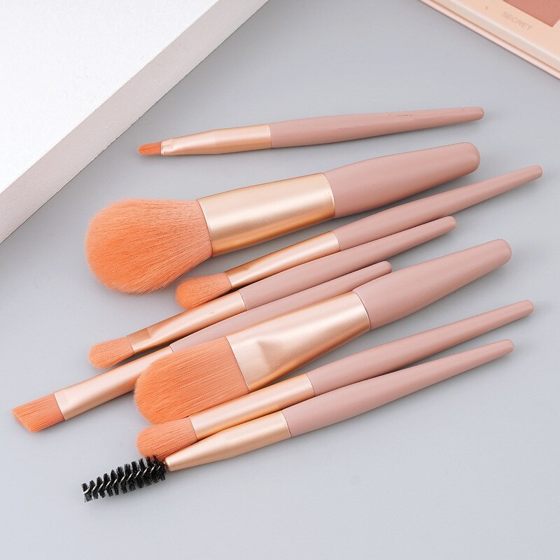 7pcs Makeup Brushes Set Soft Hair Face Powder Highlight Eye Shadow Brush Beginner Pink 7pcs Makeup Brushes Set Soft Hair Face Powder Highlight Eye Shadow Brush Beginner Pink