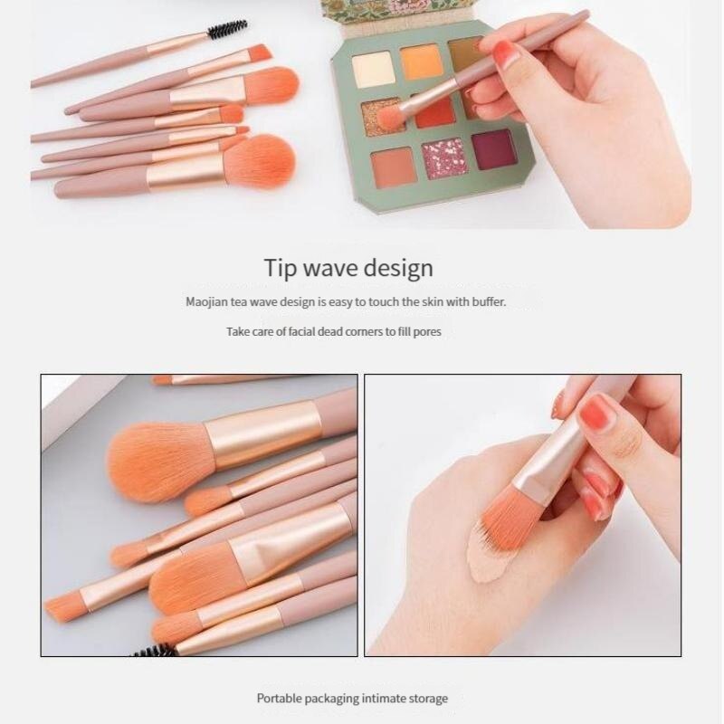 7pcs Makeup Brushes Set Soft Hair Face Powder Highlight Eye Shadow Brush Beginner Pink 7pcs Makeup Brushes Set Soft Hair Face Powder Highlight Eye Shadow Brush Beginner Pink