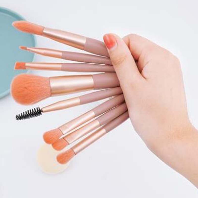 7pcs Makeup Brushes Set Soft Hair Face Powder Highlight Eye Shadow Brush Beginner Pink 7pcs Makeup Brushes Set Soft Hair Face Powder Highlight Eye Shadow Brush Beginner Pink