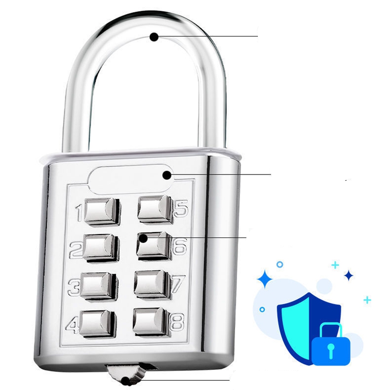 8 Digits Password Code Combination Padlock Zinc Alloy Suitcase For Luggage Travel Code Smart Lock Code Keyed 8 Digits Password Code Combination Padlock Zinc Alloy Suitcase For Luggage Travel Code Smart Lock Code Keyed