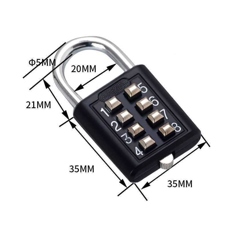 8 Digits Password Code Combination Padlock Zinc Alloy Suitcase For Luggage Travel Code Smart Lock Code Keyed 8 Digits Password Code Combination Padlock Zinc Alloy Suitcase For Luggage Travel Code Smart Lock Code Keyed