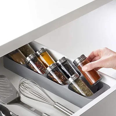 8 Grids Condiment Rack Organizer