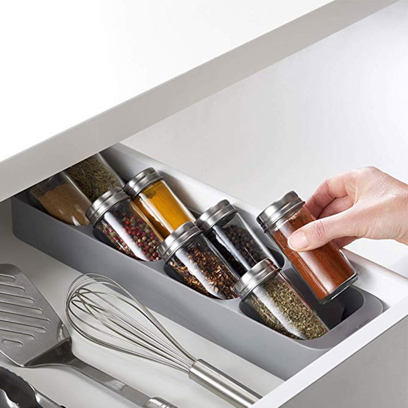 8 Grids Condiment Rack Organizer
