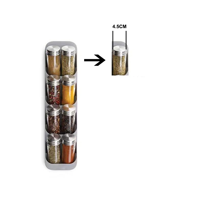 8 Grids Condiment Rack Organizer