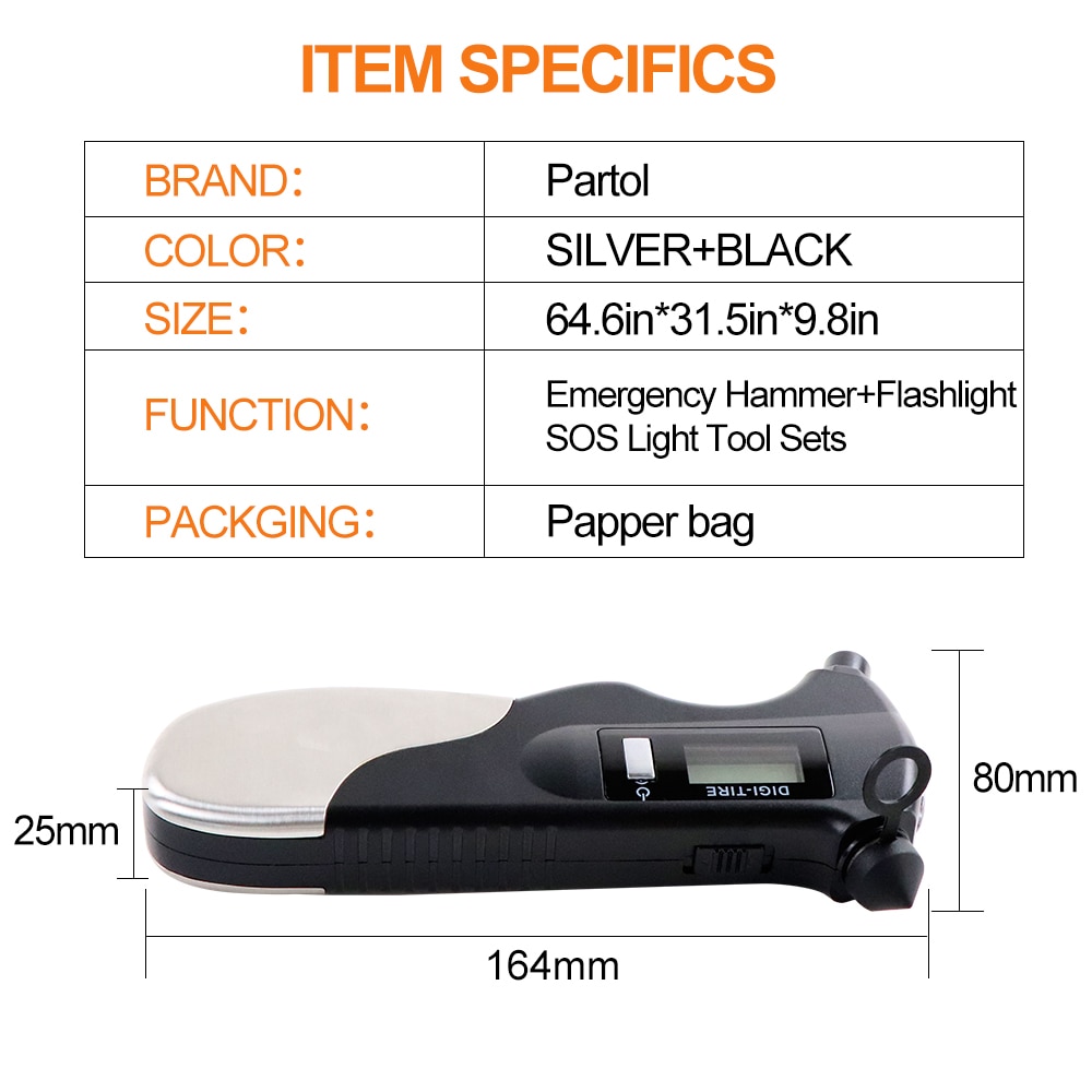 8 in 1 Digital Tire Pressure Gauge 8 in 1 Digital Tire Pressure Gauge