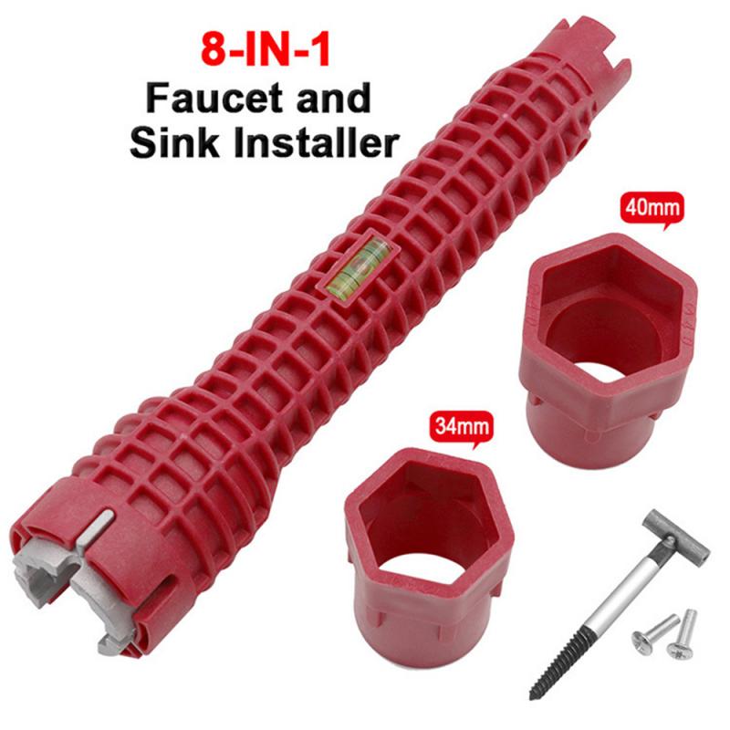 8 in 1 Multifunctional Faucet Wrench Set