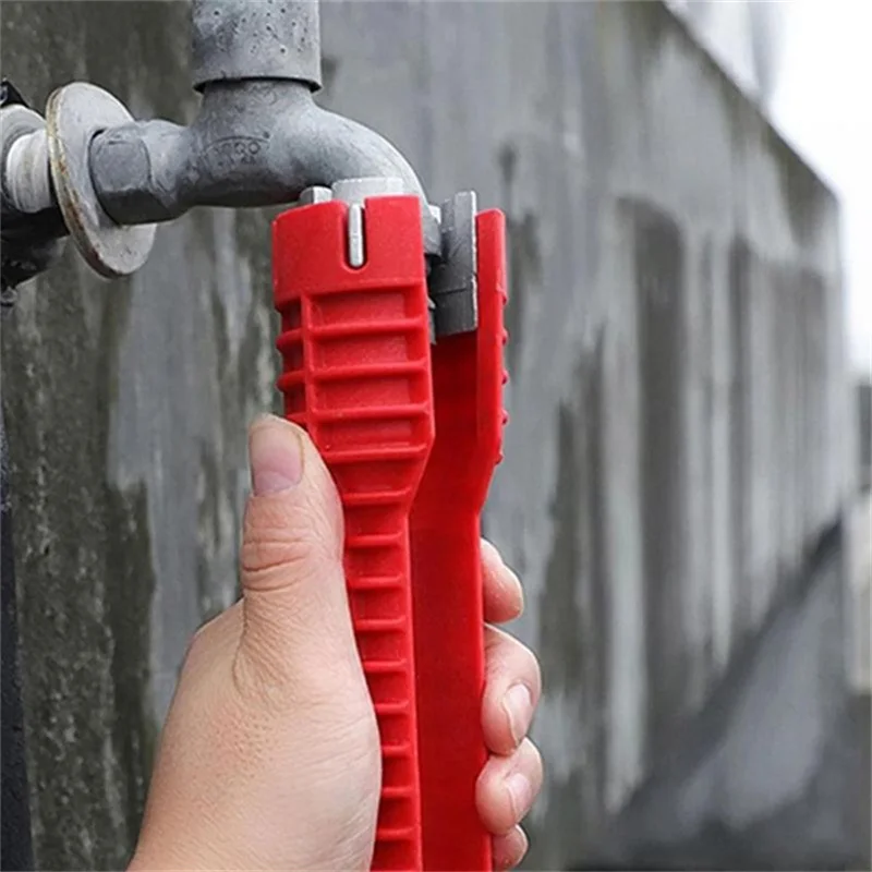 8 in 1 Sink Faucet Wrench Repair Tool Non-Slip Kitchen Bathroom Faucet Assembly Key Plumbing Installation Wrench
