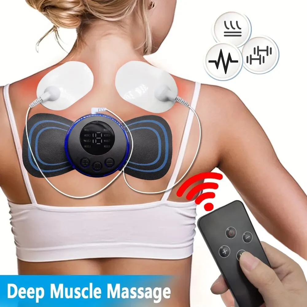 8 Modes Rechargeable Neck Massager with Remote Control EMS Low Frequency Pulse Massager For Muscle Relaxation Relief 8 Modes Rechargeable Neck Massager with Remote Control EMS Low Frequency Pulse Massager For Muscle Relaxation Relief