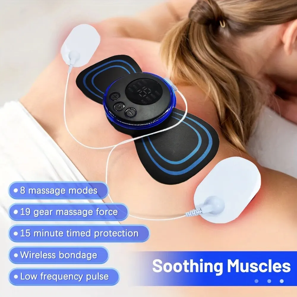 8 Modes Rechargeable Neck Massager with Remote Control EMS Low Frequency Pulse Massager For Muscle Relaxation Relief 8 Modes Rechargeable Neck Massager with Remote Control EMS Low Frequency Pulse Massager For Muscle Relaxation Relief