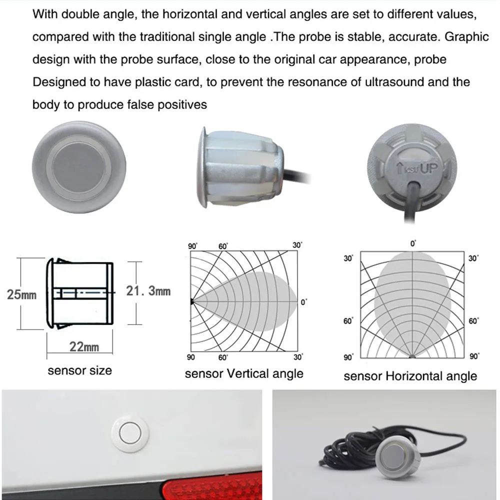 8 Parking Sensor Parktronic Car Automobile Reversing Backup Radar Electronics Rear Auto Detector Backing Assistance Kit