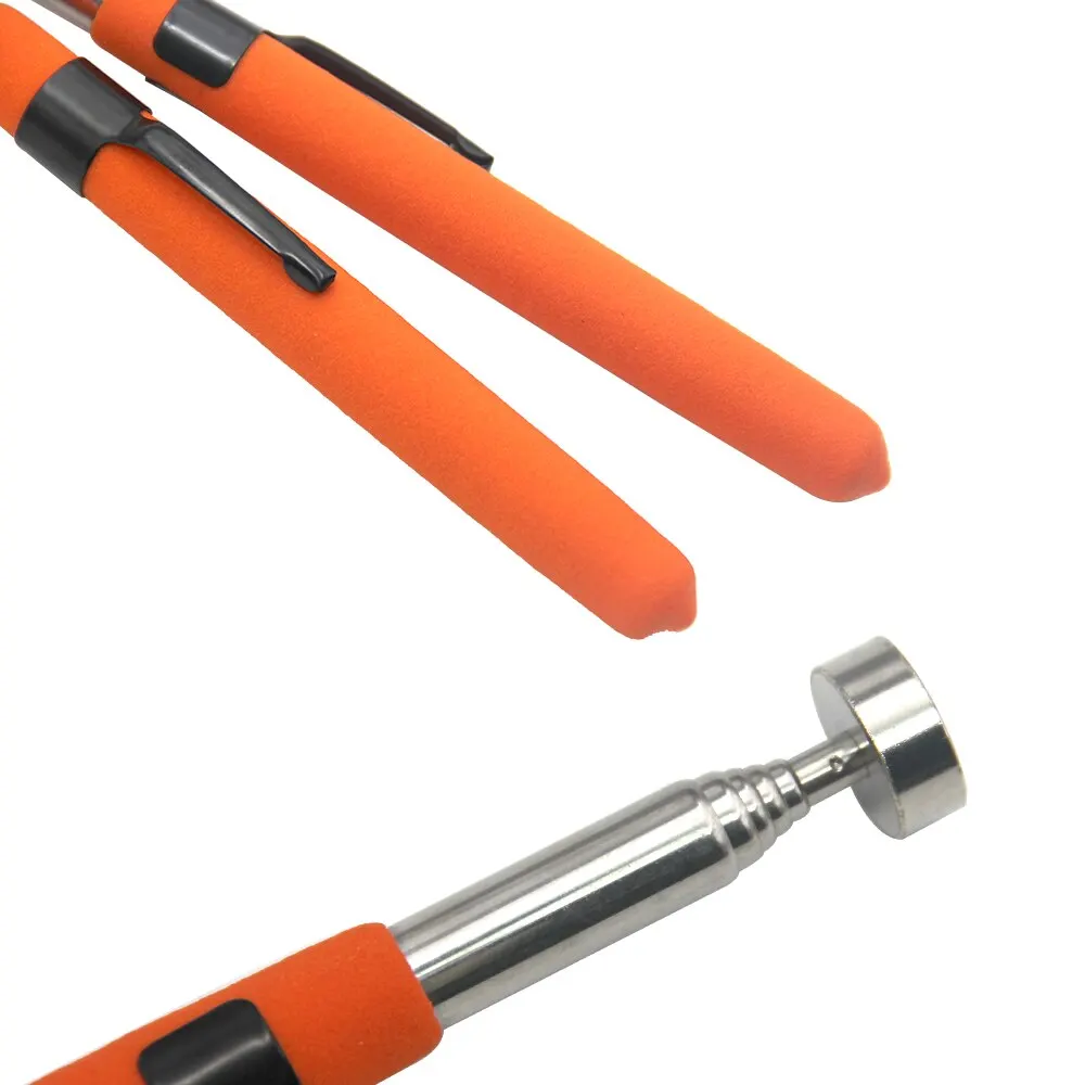 8 Pound Magnetic Retractable Pickup Orange Suction Iron Rod Portable Multifunctional Extractor Pen Clip Automotive 8 Pound Magnetic Retractable Pickup Orange Suction Iron Rod Portable Multifunctional Extractor Pen Clip Automotive