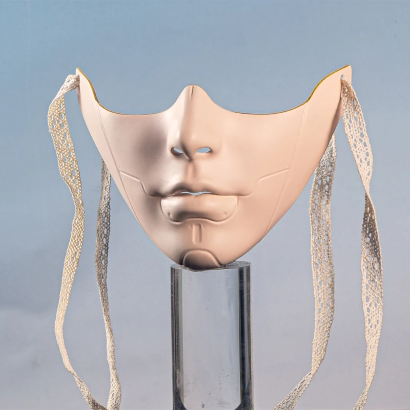 8 Styles Masquerade Beauty Mask Halloween Costume Accessories Women Aesthetics Mask Party Cosplay Prop Half Face Cover