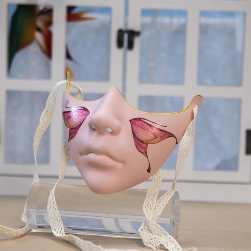 8 Styles Masquerade Beauty Mask Halloween Costume Accessories Women Aesthetics Mask Party Cosplay Prop Half Face Cover
