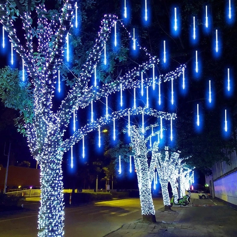8 Tubes LED Meteor Shower Rain Lights Waterproof Falling Raindrop Fairy String Light for Christmas Holiday Party Patio 8 Tubes LED Meteor Shower Rain Lights Waterproof Falling Raindrop Fairy String Light for Christmas Holiday Party Patio