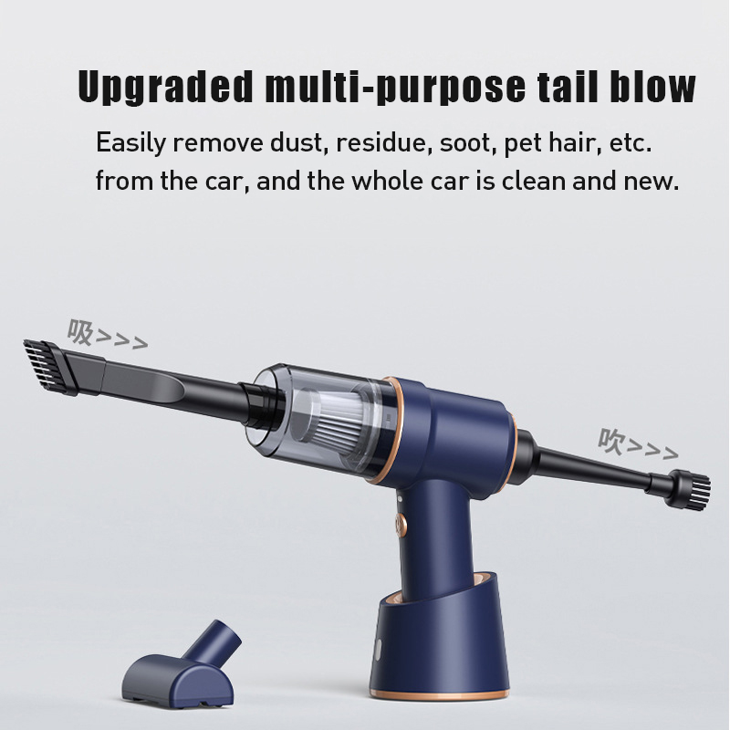 80000Pa 2 in 1 Car Vacuum Cleaner Wireless Charging Compressed Air Duster Handheld High-power Air Blower Duster For 80000Pa 2 in 1 Car Vacuum Cleaner Wireless Charging Compressed Air Duster Handheld High-power Air Blower Duster For