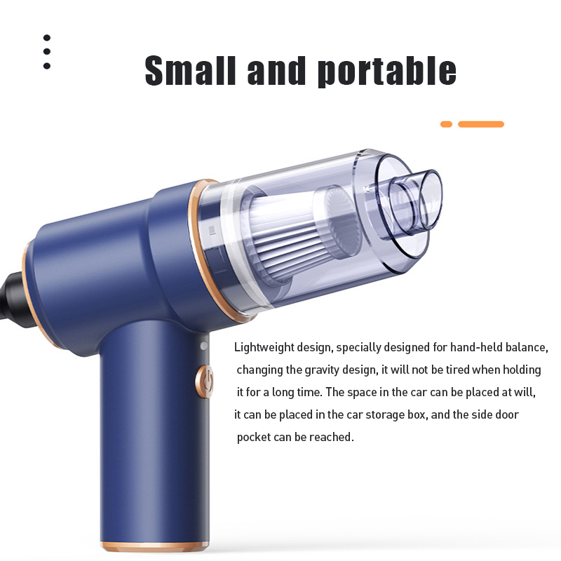 80000Pa 2 in 1 Car Vacuum Cleaner Wireless Charging Compressed Air Duster Handheld High-power Air Blower Duster For 80000Pa 2 in 1 Car Vacuum Cleaner Wireless Charging Compressed Air Duster Handheld High-power Air Blower Duster For