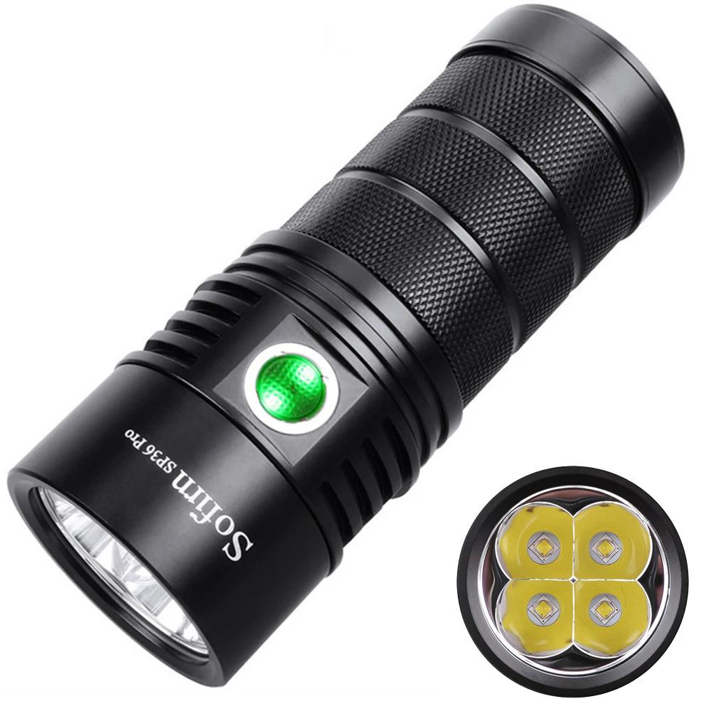 8000lm Powerful LED Flashlight with 4 20W SST40 LED USB C Rechargeable 18650 Torch 8000lm Powerful LED Flashlight with 4 20W SST40 LED USB C Rechargeable 18650 Torch