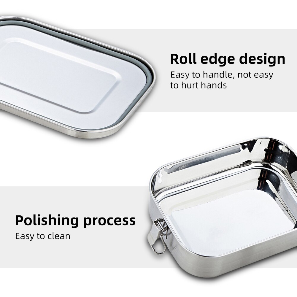 800ml Leakproof Steel Bento Lunch Box