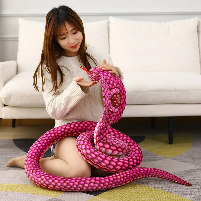 80/170/240cm Simulated Colorful Cobra Plush Toy Stuffed Animals Snakes Plushies Doll Funny Spoof Joke Soft Toys Home 80/170/240cm Simulated Colorful Cobra Plush Toy Stuffed Animals Snakes Plushies Doll Funny Spoof Joke Soft Toys Home