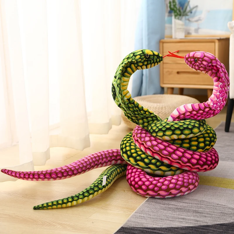 80/170/240cm Simulated Colorful Cobra Plush Toy Stuffed Animals Snakes Plushies Doll Funny Spoof Joke Soft Toys Home 80/170/240cm Simulated Colorful Cobra Plush Toy Stuffed Animals Snakes Plushies Doll Funny Spoof Joke Soft Toys Home