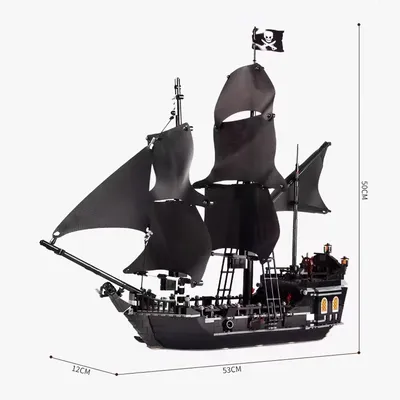 804/1097pcs Pirates The Black Pearl And Queen Anne's Revenge Ship Building Block Model Assemble Bricks Toys Kids Gifts