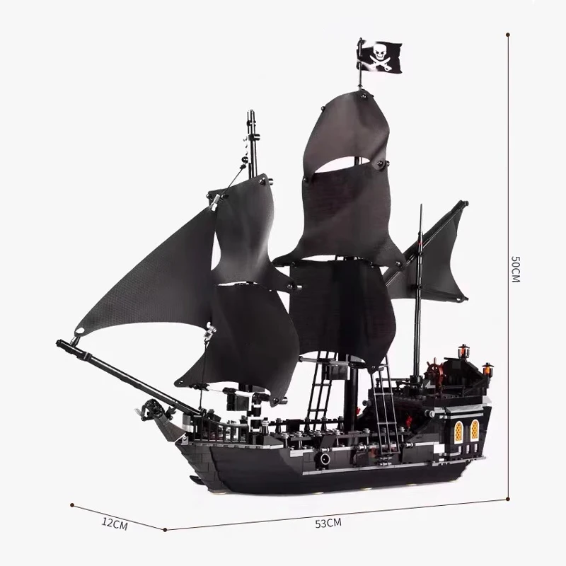 804/1097pcs Pirates The Black Pearl And Queen Anne's Revenge Ship Building Block Model Assemble Bricks Toys Kids Gifts