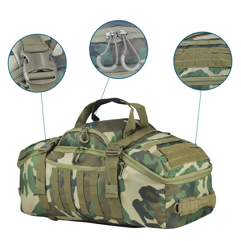 80L Outdoor Mountaineering Bag Molle Tactical Backpack Large Duffel Bag Hiking Camping Travel Bags
