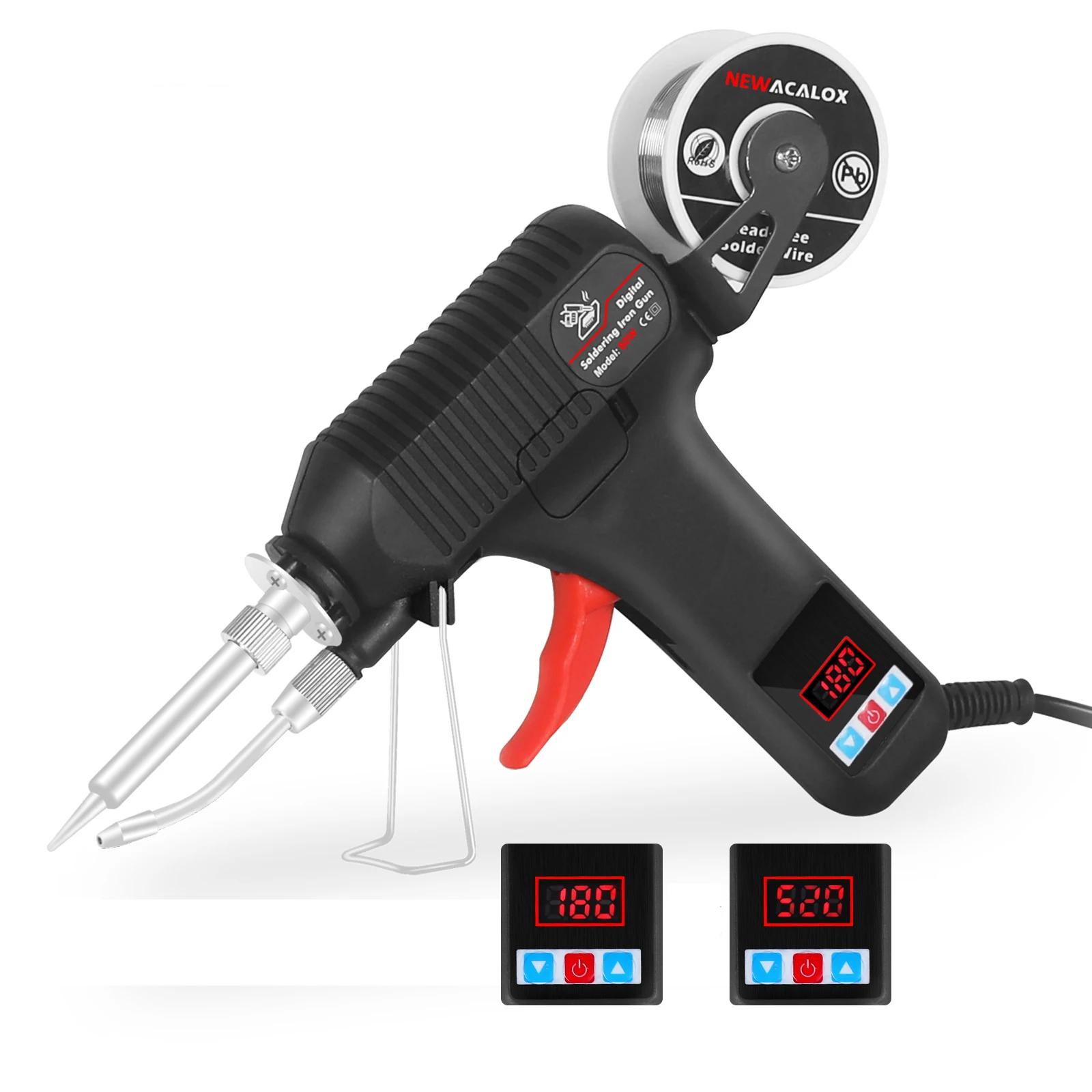 80W Digital Display Soldering Iron Gun 180-520°C Adjustable Temperature Automatic Send Tin Gun Repair DIY Tool