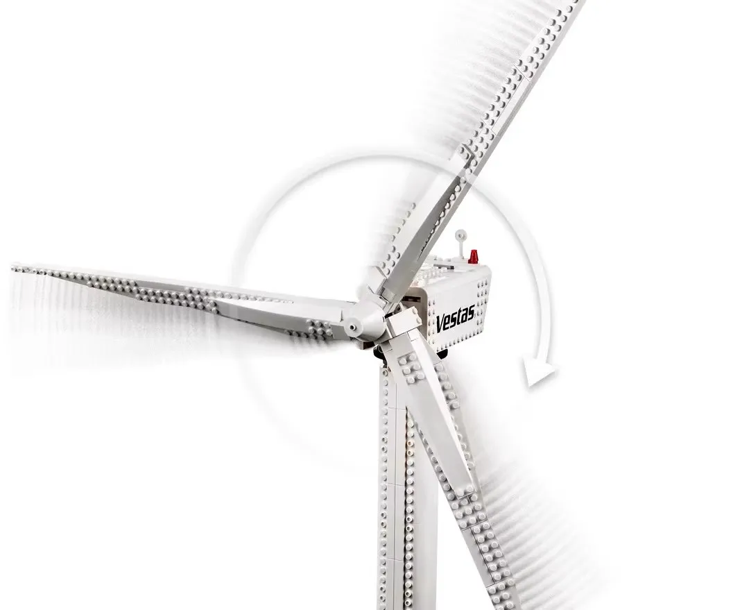 844PCS Creative Series Vestas Wind Turbine Building Blocks Electric Windmill Generator Model Bricks Toys For Boy Kids