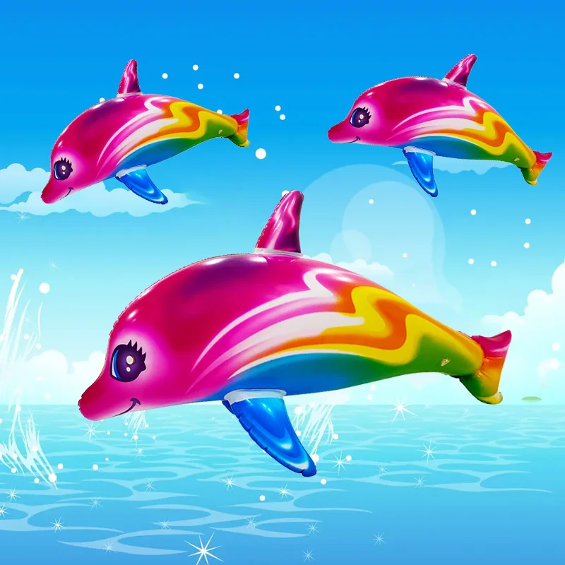85cm Colorful Inflatable Dolphin Pool Beach Swimming Game Toy Pool Float Water Sports Inflatable Toys for Kids Gifts 85cm Colorful Inflatable Dolphin Pool Beach Swimming Game Toy Pool Float Water Sports Inflatable Toys for Kids Gifts