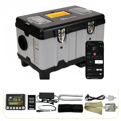8KW 12V/24V/230V Diesel Air Heater LCD and Bluetooth APP w/ Auto Start-Stop Adaptive Plateau Parking Heater For Car RV