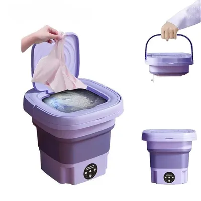 8L Portable Small Foldable Washing Machine with Spin Dryer For Socks Underwear Panties Washer Household Mini Washing 8L Portable Small Foldable Washing Machine with Spin Dryer For Socks Underwear Panties Washer Household Mini Washing