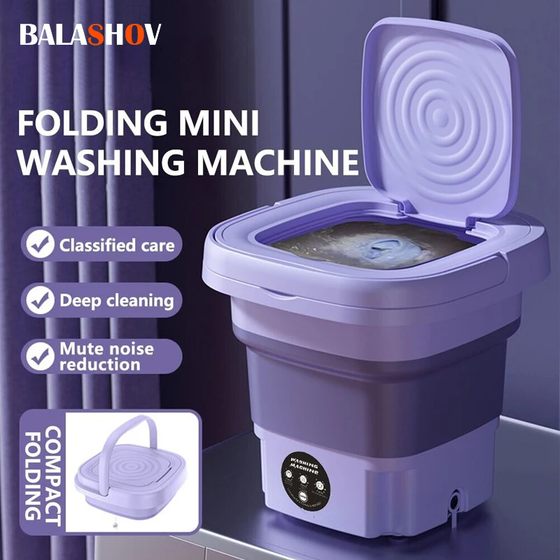 8L Portable Small Foldable Washing Machine with Spin Dryer For Socks Underwear Panties Washer Household Mini Washing 8L Portable Small Foldable Washing Machine with Spin Dryer For Socks Underwear Panties Washer Household Mini Washing
