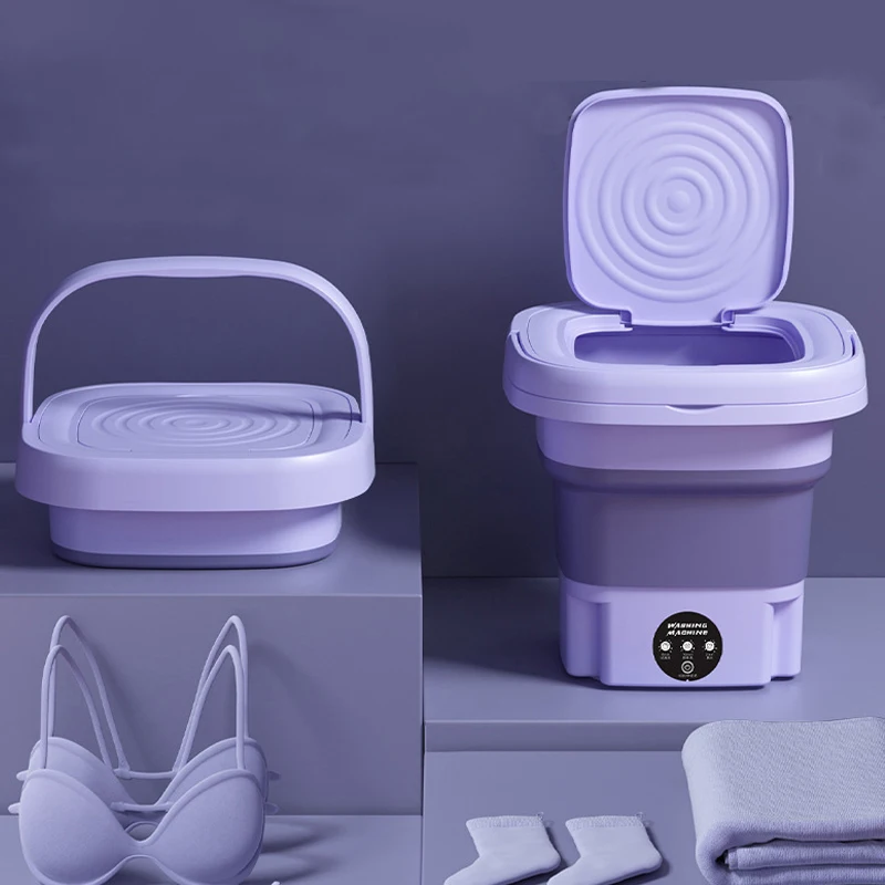 8L Portable Small Foldable Washing Machine with Spin Dryer For Socks Underwear Panties Washer Household Mini Washing 8L Portable Small Foldable Washing Machine with Spin Dryer For Socks Underwear Panties Washer Household Mini Washing
