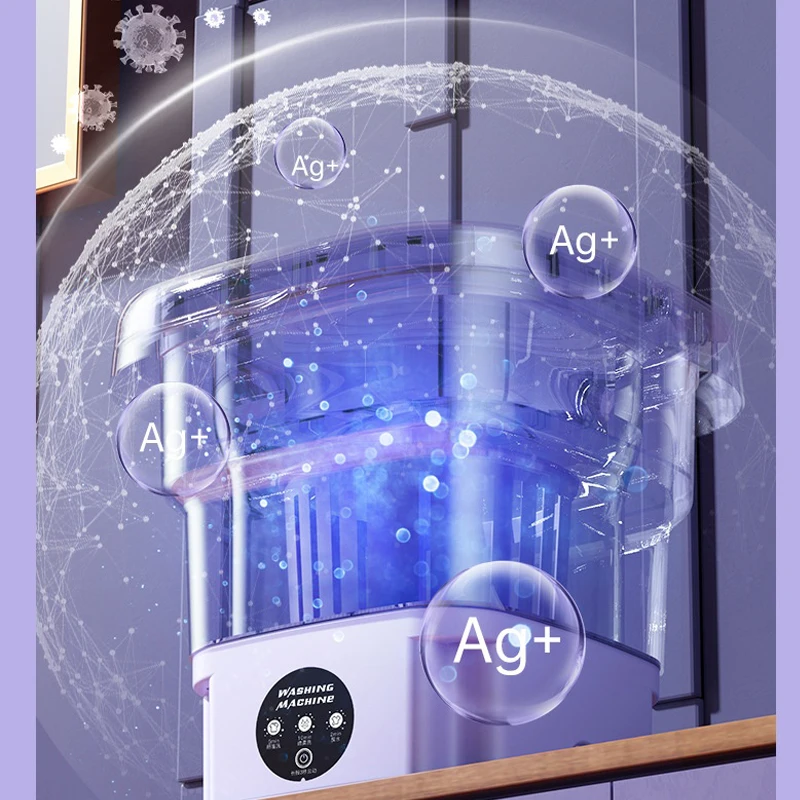 8L Portable Small Foldable Washing Machine with Spin Dryer For Socks Underwear Panties Washer Household Mini Washing 8L Portable Small Foldable Washing Machine with Spin Dryer For Socks Underwear Panties Washer Household Mini Washing