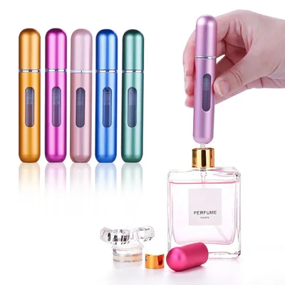8ml Bottom Filling Pump Perfume Bottle Portable Travel Refillable Spray Bottle Mini Empty Cosmetic Containers