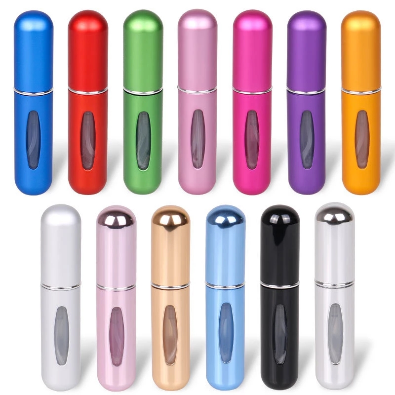 8ml Bottom Filling Pump Perfume Bottle Portable Travel Refillable Spray Bottle Mini Empty Cosmetic Containers
