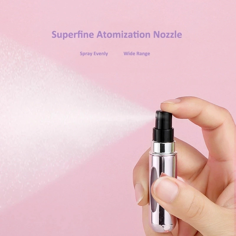 8ml Bottom Filling Pump Perfume Bottle Portable Travel Refillable Spray Bottle Mini Empty Cosmetic Containers