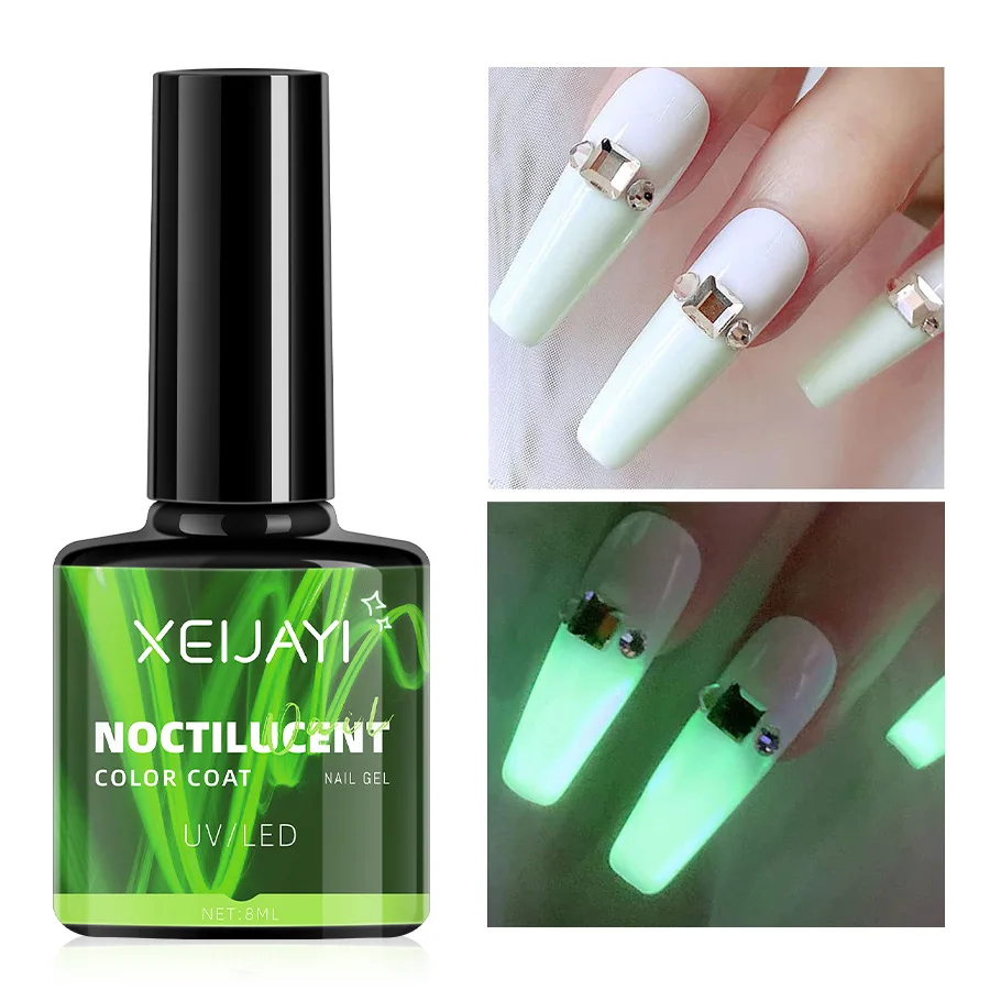 8ml Luminous Top Coat Fluorescent Glow In Dark Gel Nail Polish Semi Permanent Soak Off UV LED Gel Varnish Nail Art 8ml Luminous Top Coat Fluorescent Glow In Dark Gel Nail Polish Semi Permanent Soak Off UV LED Gel Varnish Nail Art
