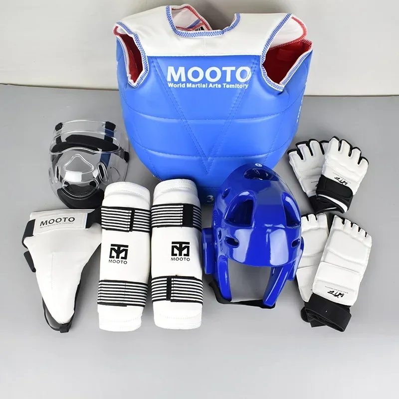 8pcs Full Set Taekwondo Protective Gear Actual Combat Equipe Thick Competition Martial Arts Combat Protector Set Gear 8pcs Full Set Taekwondo Protective Gear Actual Combat Equipe Thick Competition Martial Arts Combat Protector Set Gear