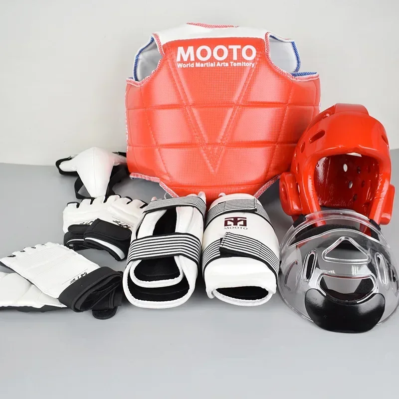 8pcs Full Set Taekwondo Protective Gear Actual Combat Equipe Thick Competition Martial Arts Combat Protector Set Gear