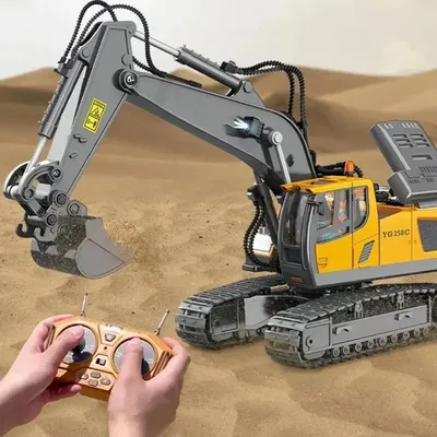 9 Channels Excavator Dump Truck 2.4G 1:20 Remote Control Alloy Plastic Simulation Construction Vehicle Model Toy 9 Channels Excavator Dump Truck 2.4G 1:20 Remote Control Alloy Plastic Simulation Construction Vehicle Model Toy