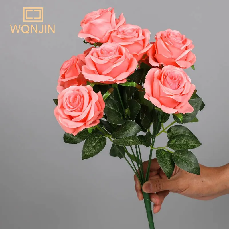 9 Heads Fake Rose Bouquet 9 Heads Fake Rose Bouquet
