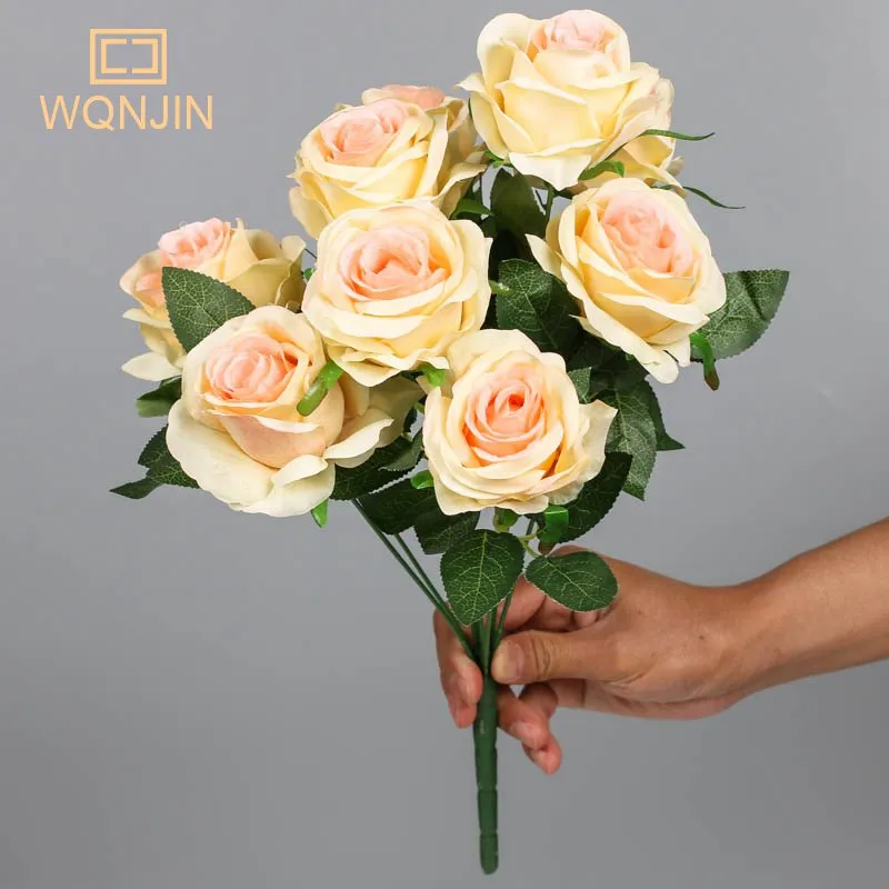 9 Heads Fake Rose Bouquet 9 Heads Fake Rose Bouquet